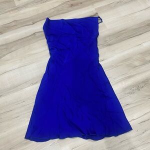 Lucy in the Sky Womens Cobalt Blue Halter Dress Open Back Size XS 0194